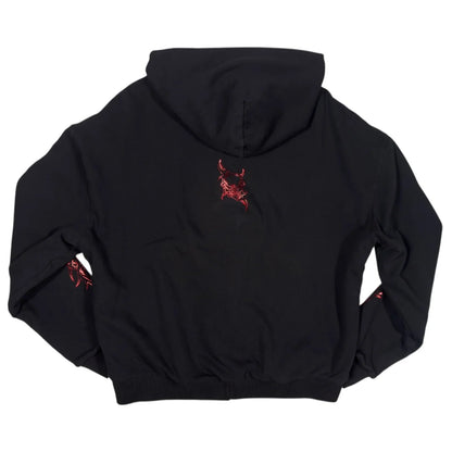 Bossi Reversible Thermal Lined Zip-Up Hoodie Black/Red Foil