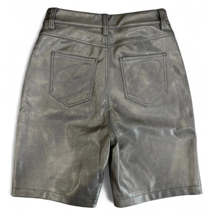 Bottega Desires Leather Shorts Grey
