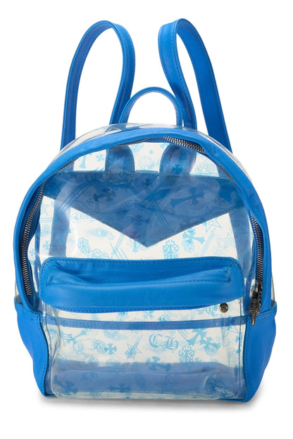Chrome Hearts PVC Back TO School Backpack Vinyl Leather Blue