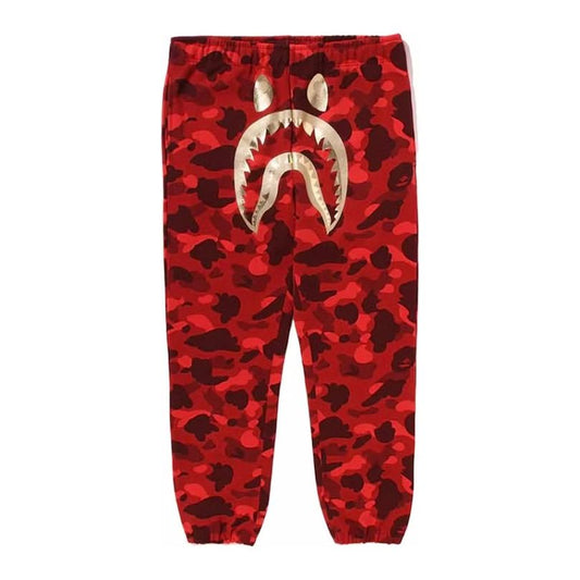 BAPE Color Camo Shark Sweatpant Red