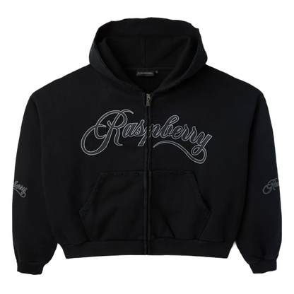 GV Gallery Raspberry Script Zip-Up Hoodie Black