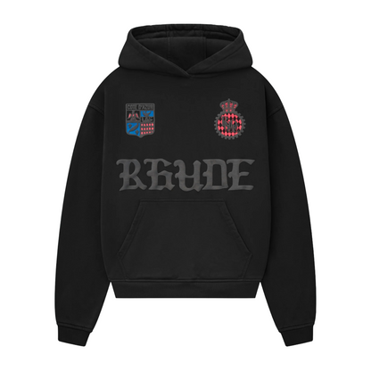 Rhude Cote D'Azur Crest Oversized Hoodie Black