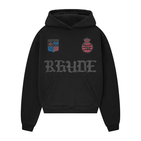 Rhude Cote D'Azur Crest Oversized Hoodie Black