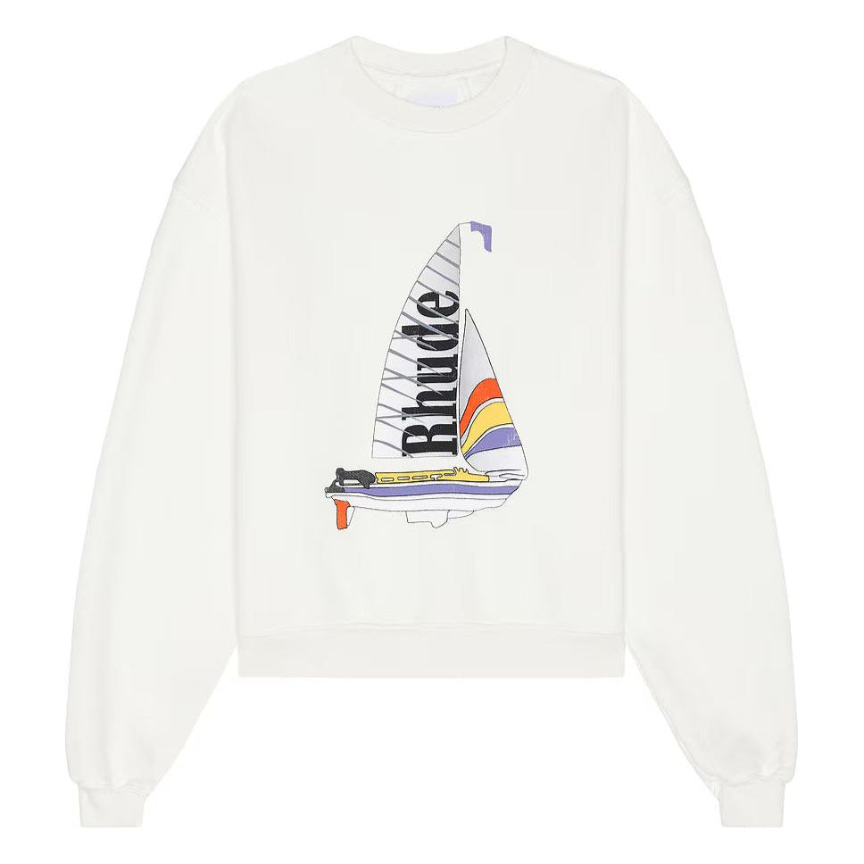 Rhude Catamaran Champion Crewneck Cream