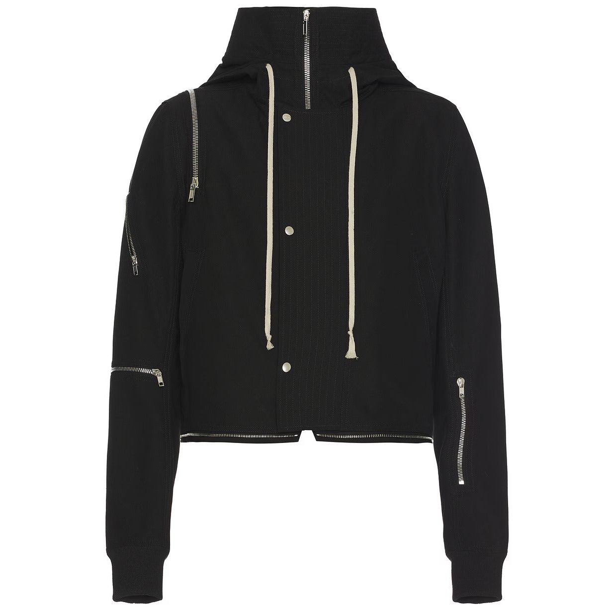 Rick Owens Cropped Headon Parka Black