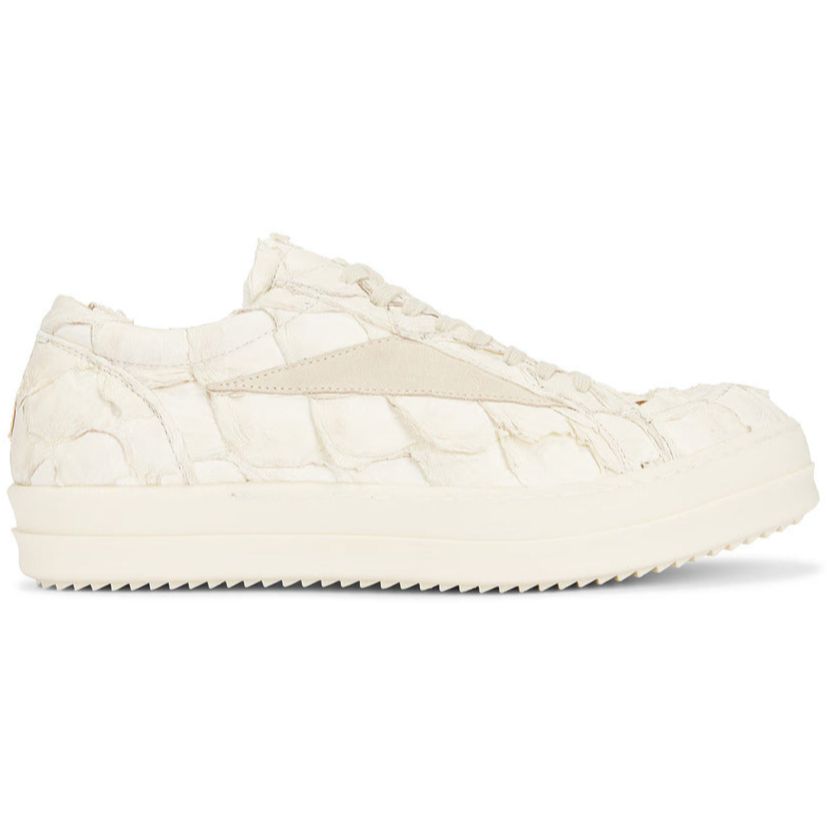 Rick Owens Pirarucu Vintage Low Sneakers Natural/Milk/Milk