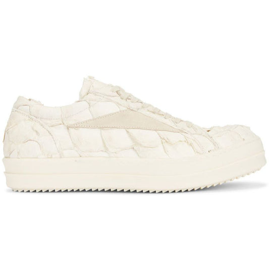 Rick Owens Pirarucu Vintage Low Sneakers Natural/Milk/Milk