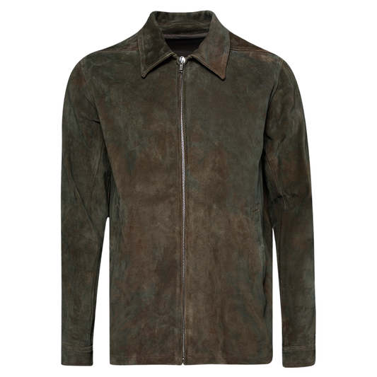 Rick Owens FW25 Concordians Brad Suede Jacket Indigo