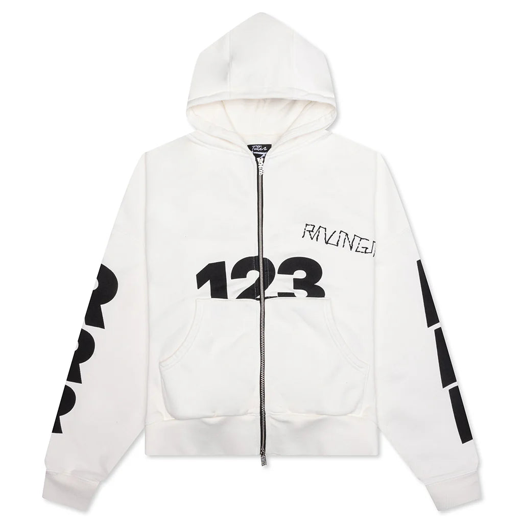 RIVINGTON roi Rebis USO-123 CVA Zip Hoodie Max White