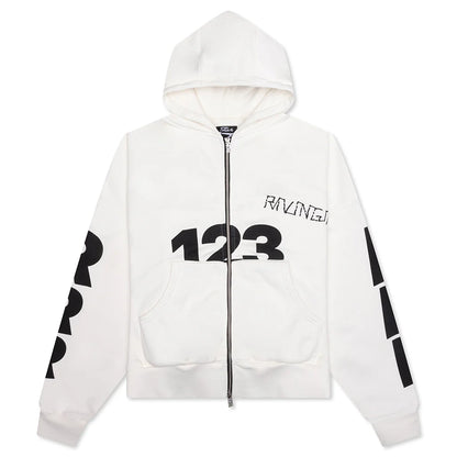 RIVINGTON roi Rebis USO-123 CVA Zip Hoodie Max White