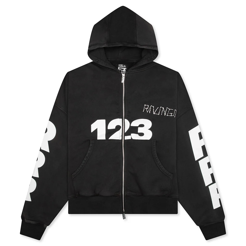 RIVINGTON roi Rebis USO-123 CVA Zip Hoodie Mechanic Black
