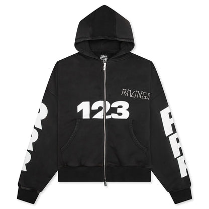 RIVINGTON roi Rebis USO-123 CVA Zip Hoodie Mechanic Black
