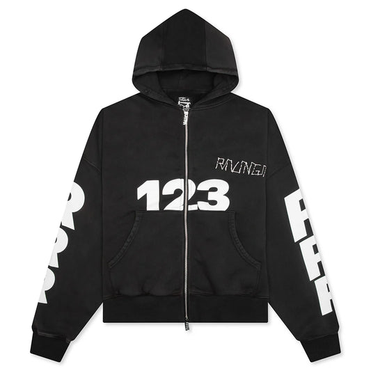 RIVINGTON roi Rebis USO-123 CVA Zip Hoodie Mechanic Black