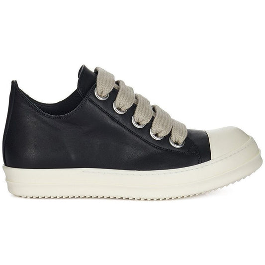 Rick Owens SS26 Temple Jumbo Laced Low Sneakers Black/Milk/Milk