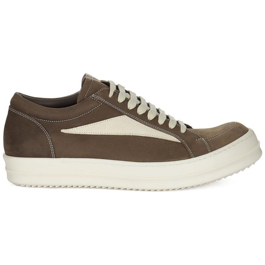 Rick Owens Porterville Nubuck Vintage Low Sneakers Saddle/Milk/Milk