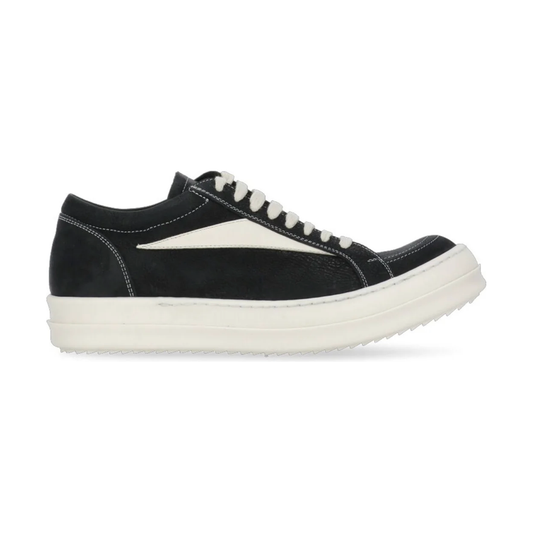 Rick Owens Lido Vintage Low-Top Sneakers Black/Milk