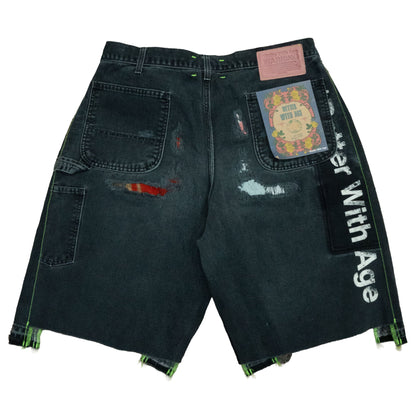 *Better With Age Repair Double-Wide Carpenter Short Washed Black/Multi