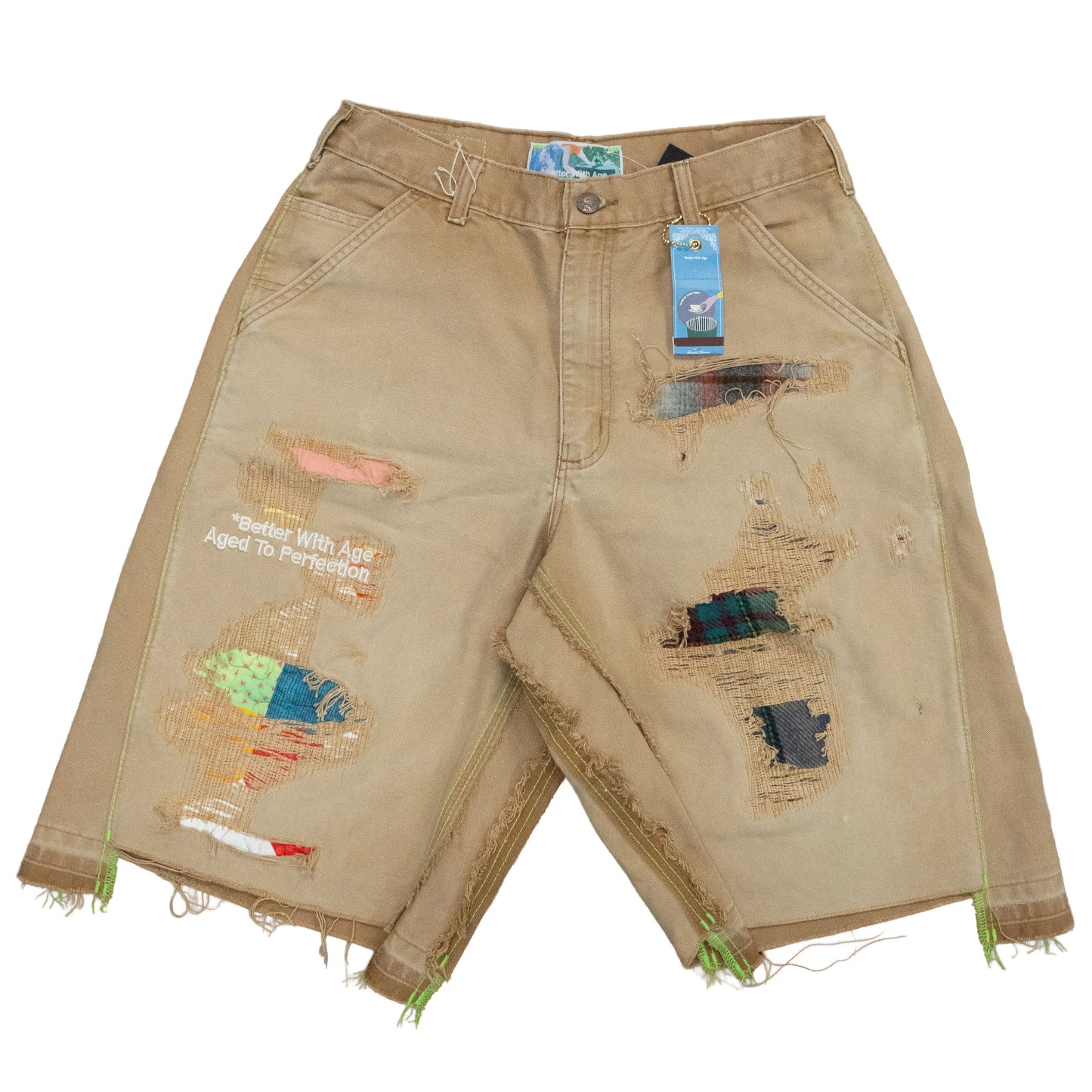 *Better With Age Repair Double-Wide Carpenter Short Light Brown/Multi