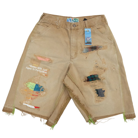 *Better With Age Repair Double-Wide Carpenter Short Light Brown/Multi