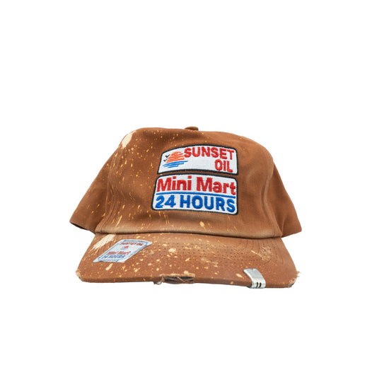 Sunset Oil Mini Mart Bleach Day Hat Rust