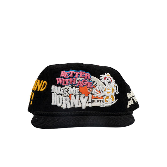 *Better With Age Nowhere Vintage Hat Black Corduroy