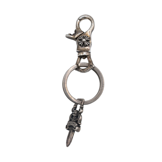 Chrome Hearts Silver Lobster Clasp Keychain (with Dagger Pendant)