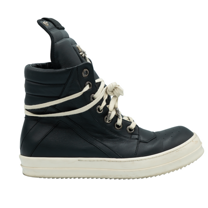 Rick Owens x Chrome Hearts Geobasket Sneakers Black/Milk