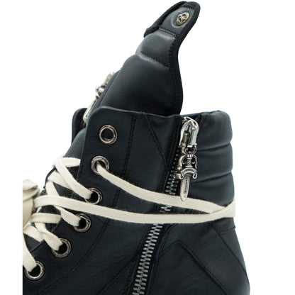 Rick Owens x Chrome Hearts Geobasket Sneakers Black/Milk