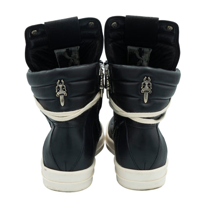 Rick Owens x Chrome Hearts Geobasket Sneakers Black/Milk
