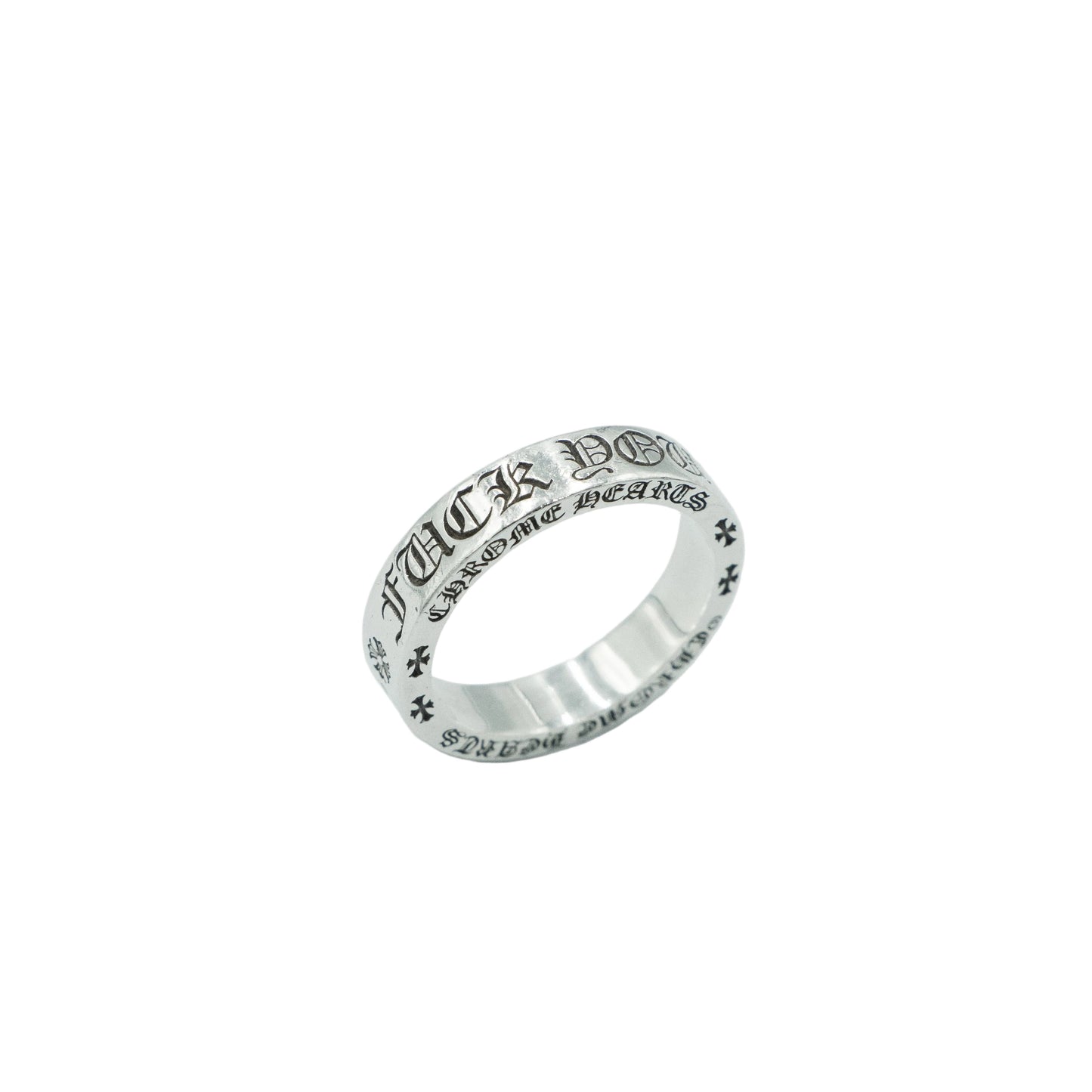 Chrome Hearts Silver F*ck You 6MM Ring