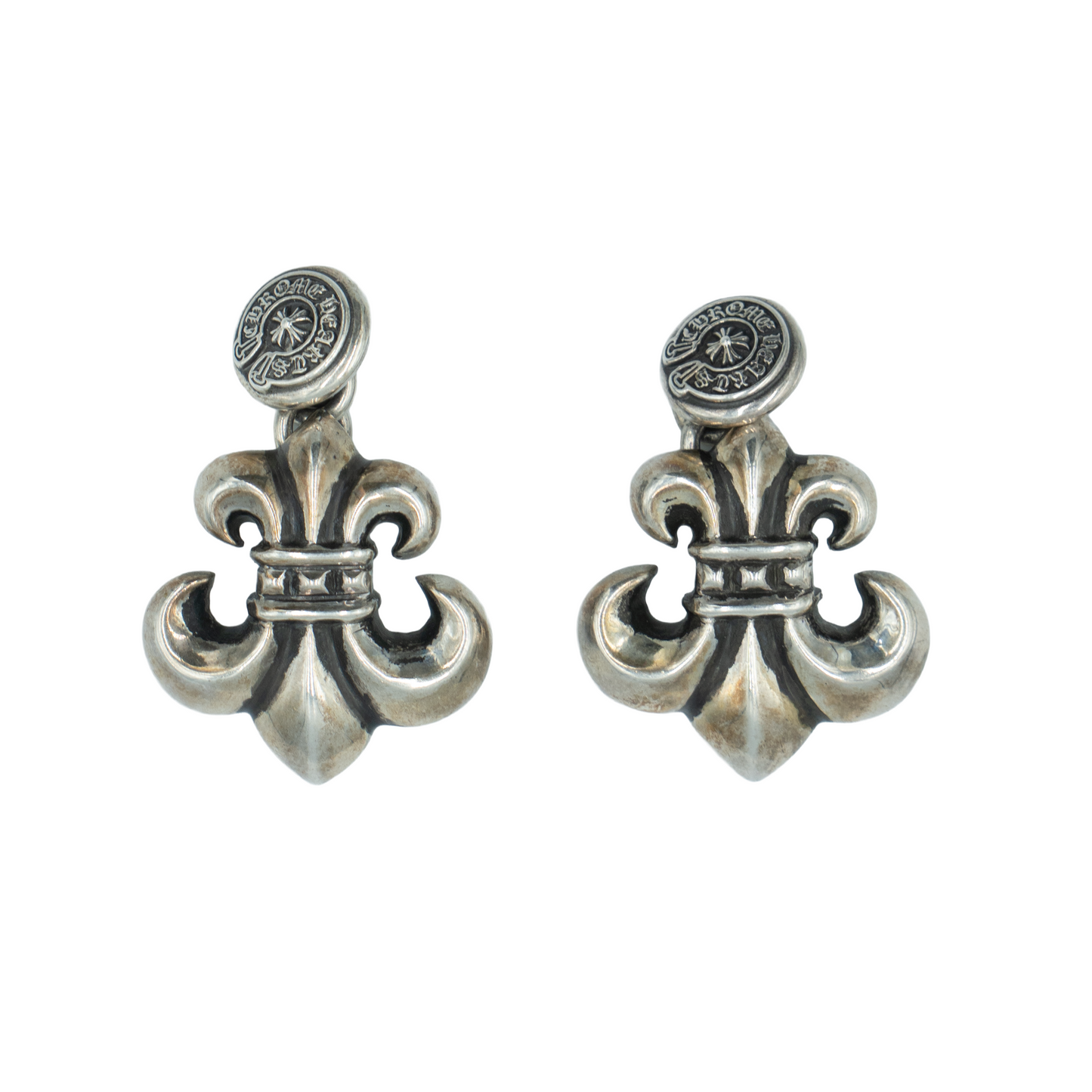 Chrome Hearts Silver Fleur Cufflinks (Set of 2)