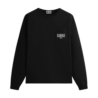 Kith x Scarface Tony Vintage L/S Pocket Tee Black