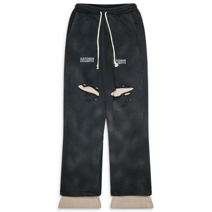 Satoshi Nakamoto Holy Ghost Layered Sweatpant Black