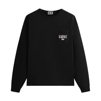 Kith x Scarface Statue L/S Pocket Tee Black