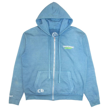 Chrome Hearts St.Barth Exclusive Horseshoe Zip-Up Hoodie Baby Blue