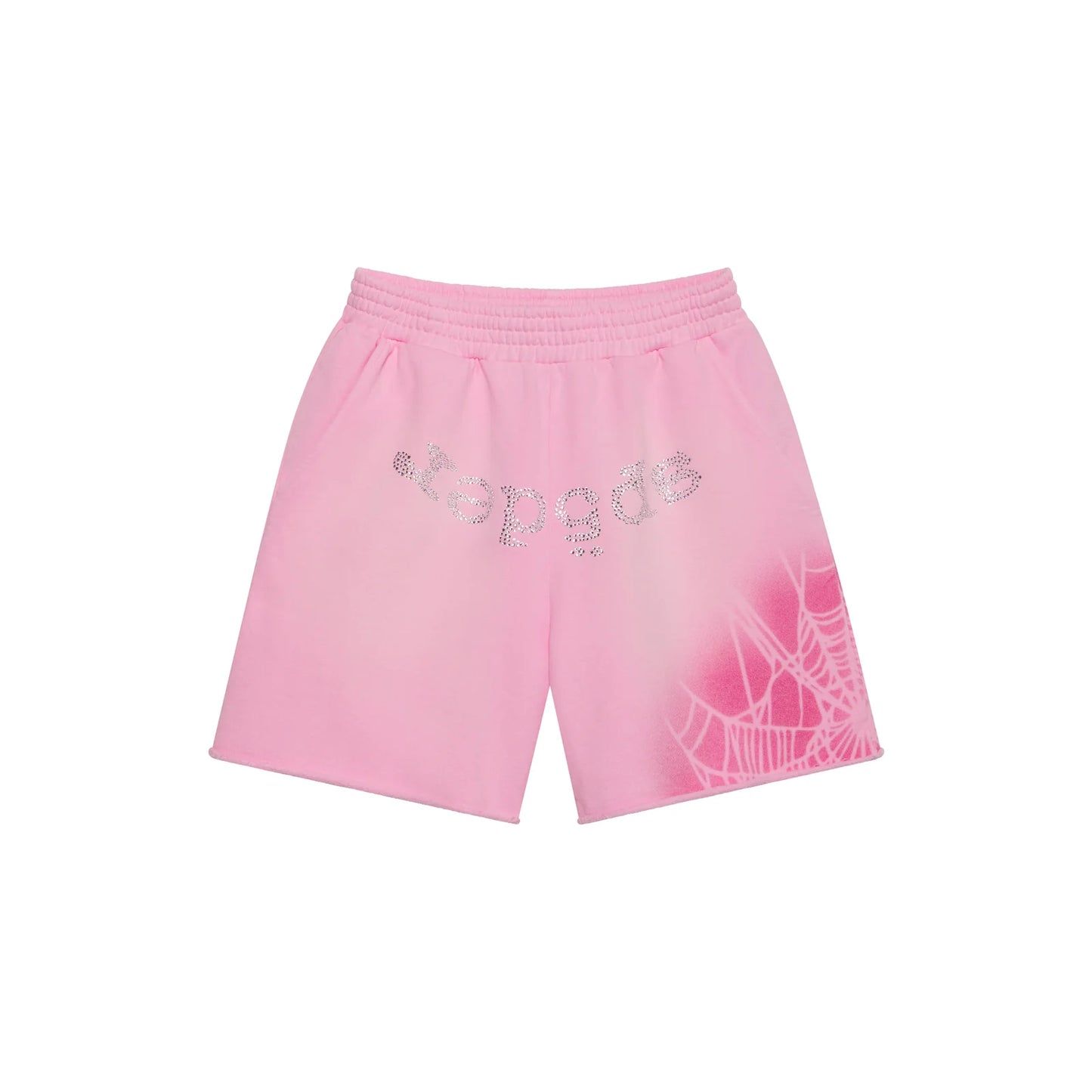 Sp5der OG Web V2 Spray Sweatshort Light Pink