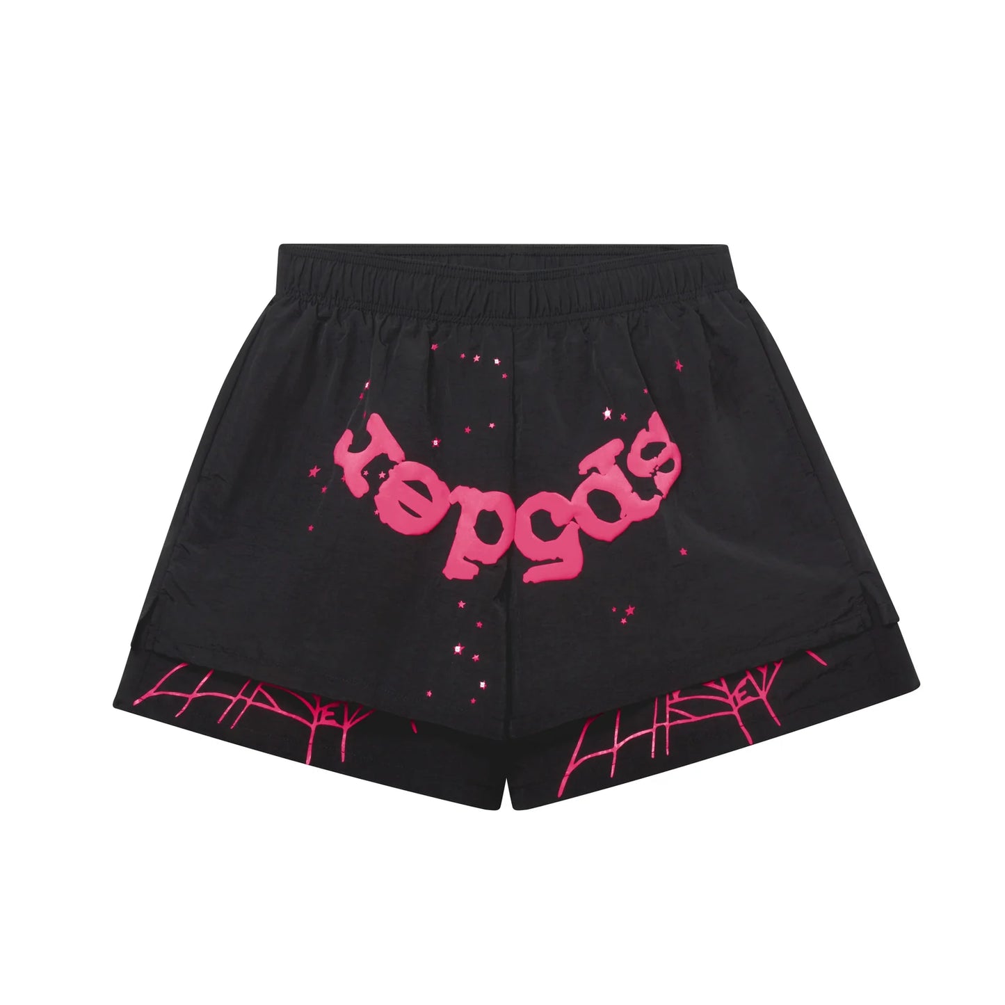Sp5der OG Web Double Layer Short Black/Pink