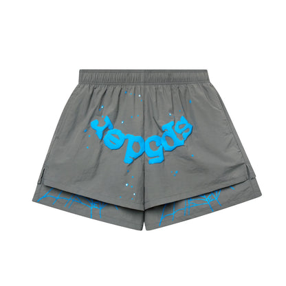 Sp5der OG Web Double Layer Short Baby Slate