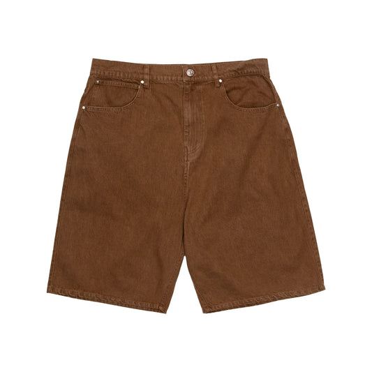 Sinclair Embroidered Jean Shorts Brown