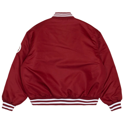 Sinclair Script Satin Jacket Maroon