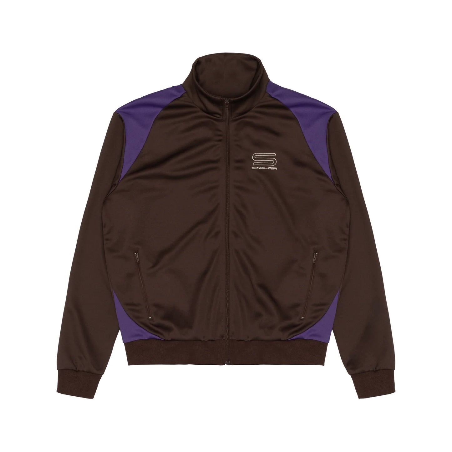 Sinclair Tech Logo Track Jacket Brown