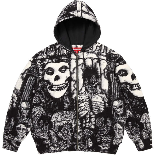 Supreme The Misfits Zip Up Hooded Sweater Black