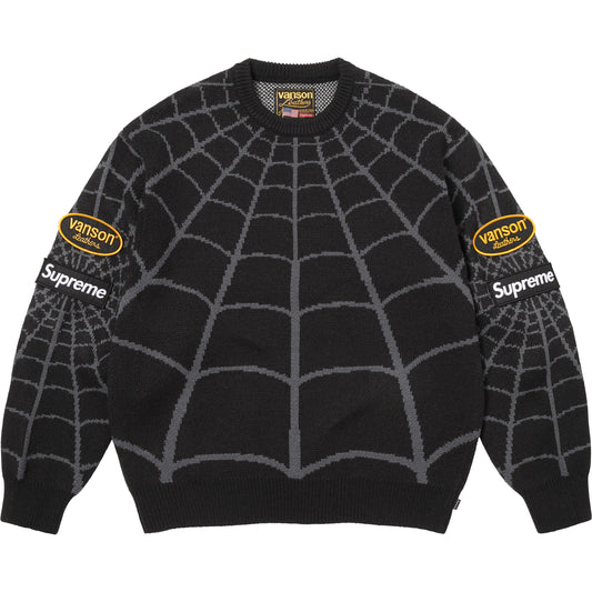 Supreme®/Vanson Leathers® Spider-Man Sweater Black