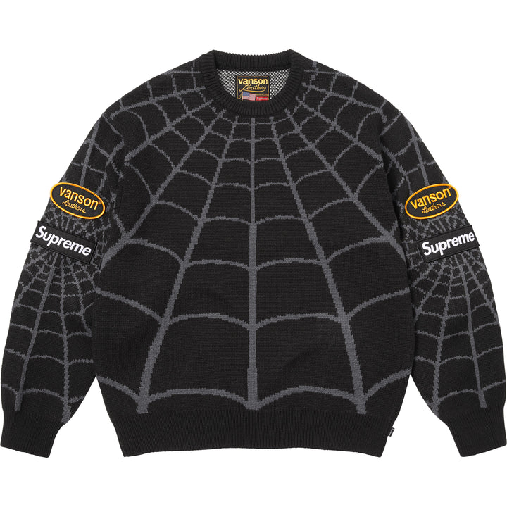Supreme®/Vanson Leathers® Spider-Man Sweater Black