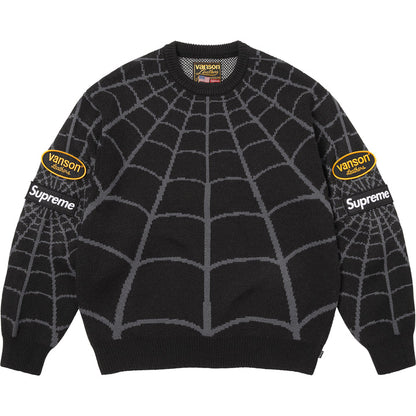 Supreme®/Vanson Leathers® Spider-Man Sweater Black