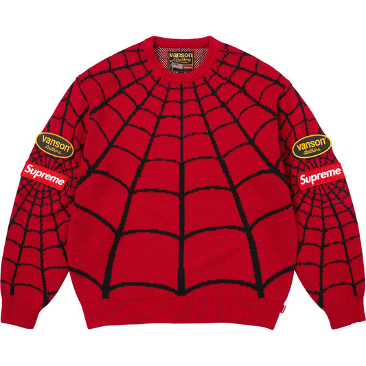 Supreme®/Vanson Leathers® Spider-Man Sweater Red