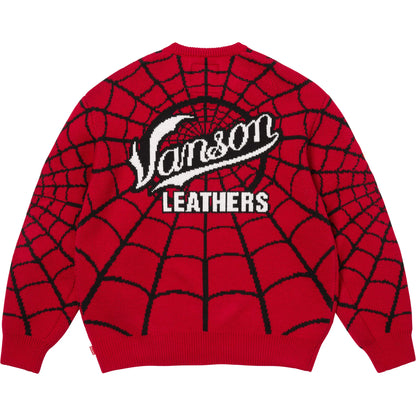 Supreme®/Vanson Leathers® Spider-Man Sweater Red