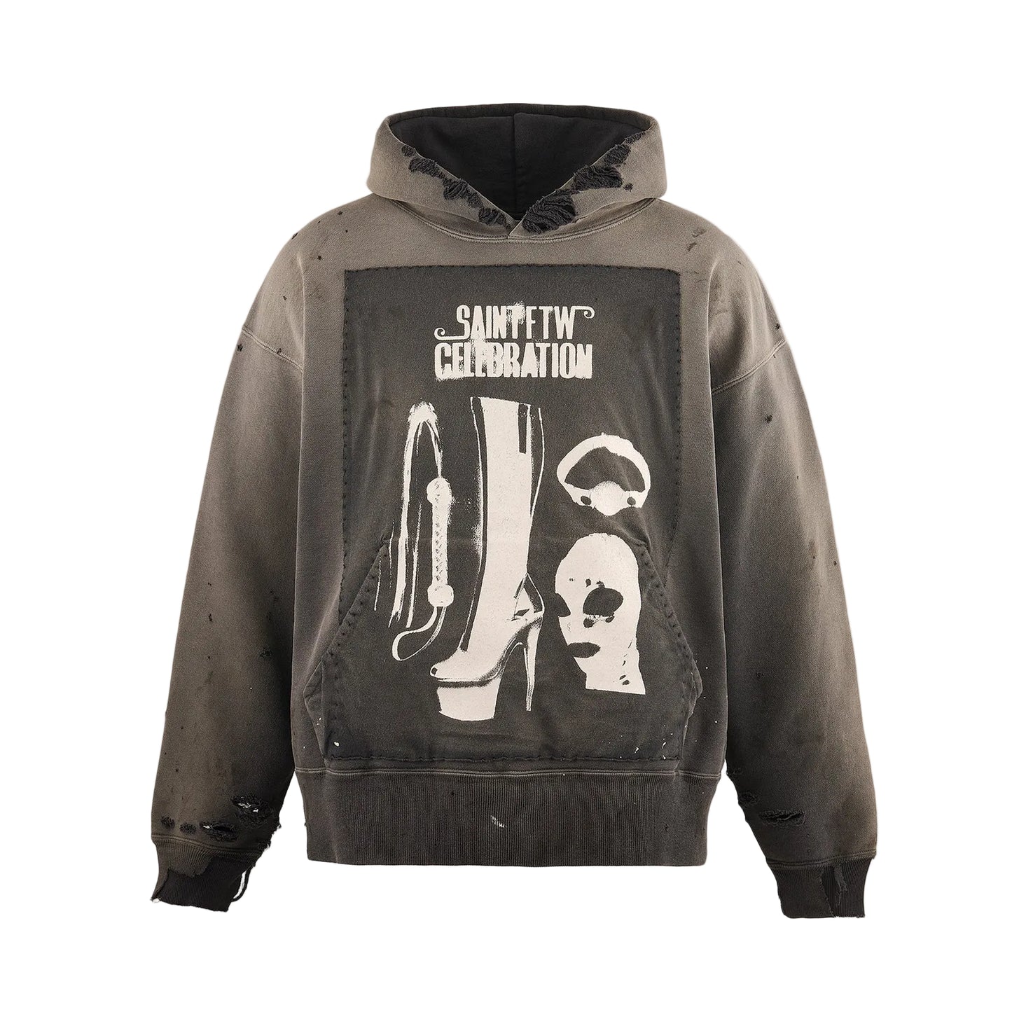 Saint Michael Celebration Hoodie Washed Black