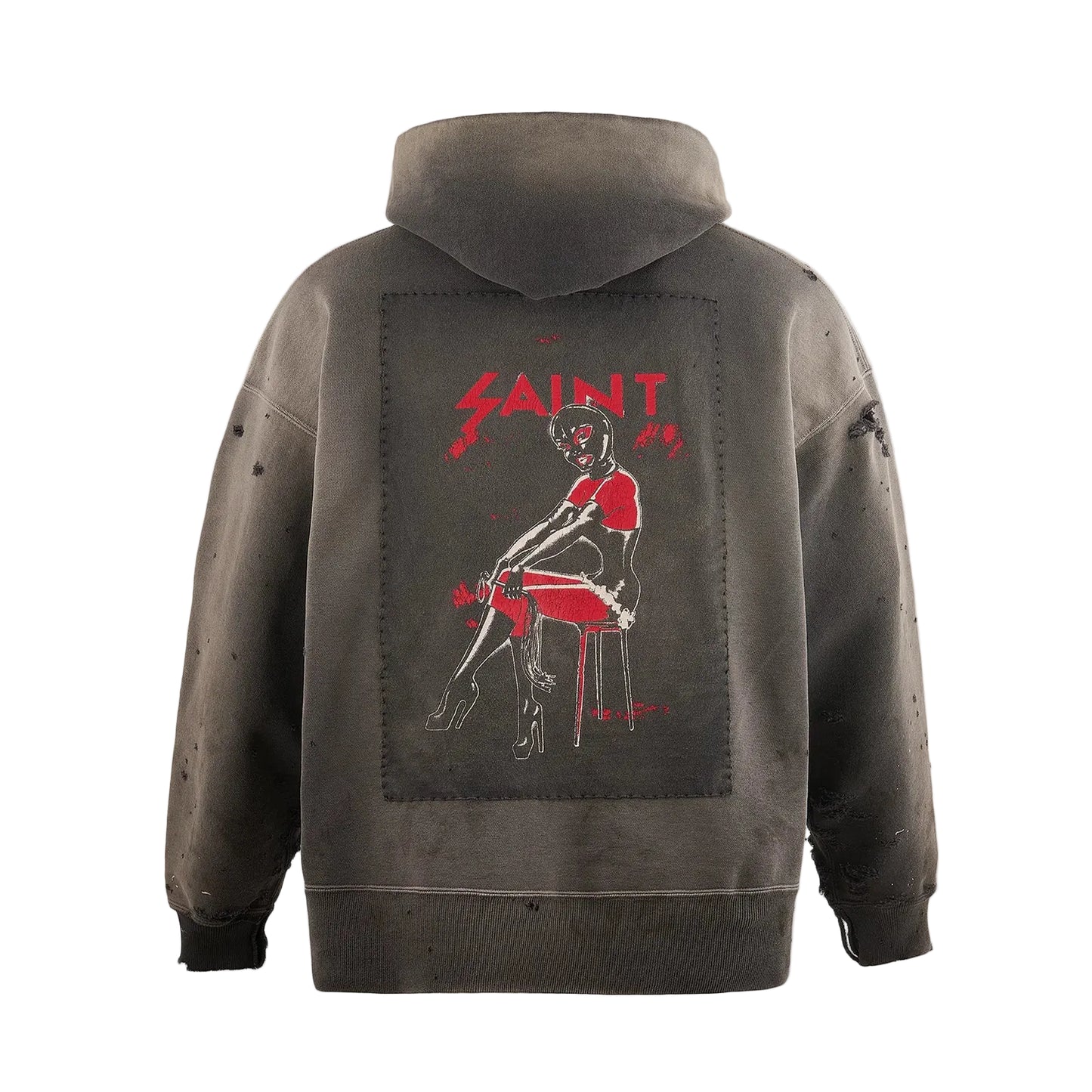 Saint Michael Celebration Hoodie Washed Black