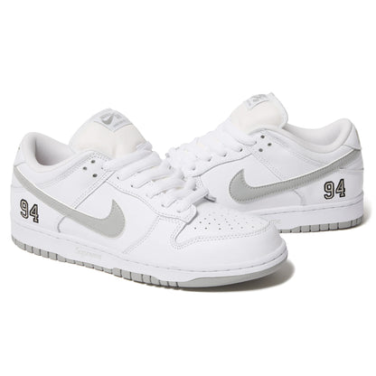 Nike SB Dunk Low Supreme 94 White Metallic Silver